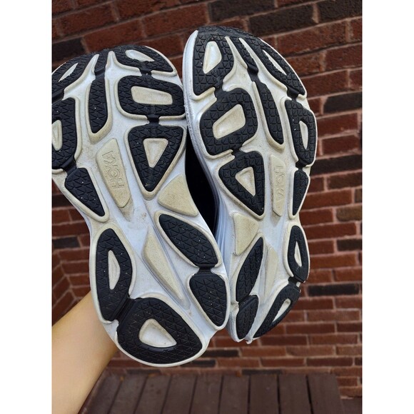 Hoka One One Bondi 8 Wide Sneakers Shoes Womens 10 D Black White 1127954 BWHT - Picture 6 of 8